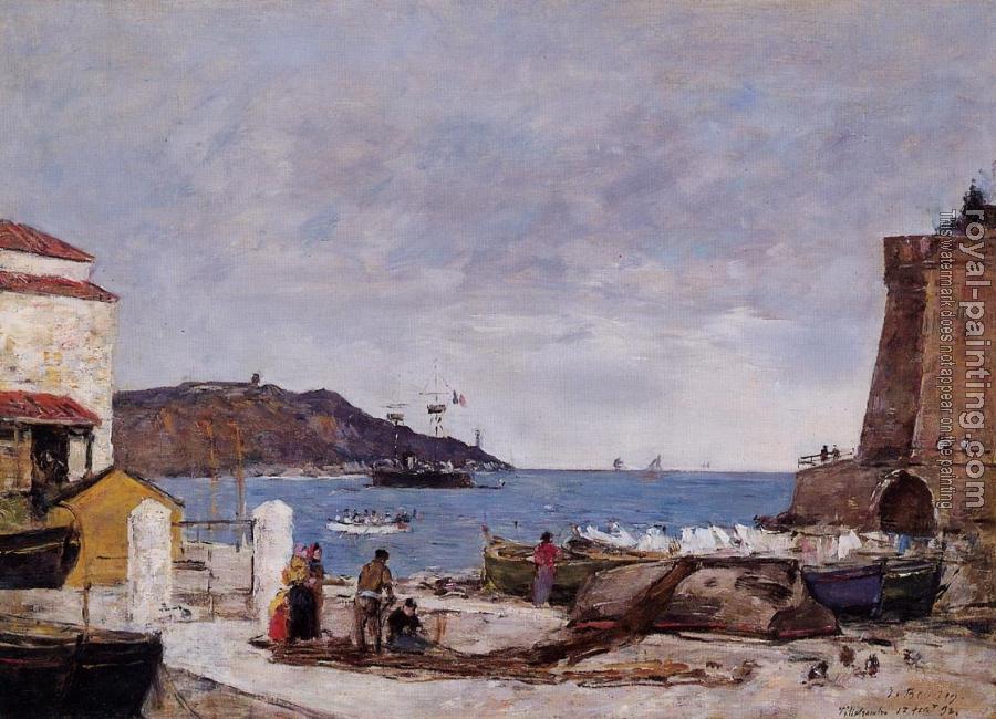 Eugene Boudin : The Bay of Villefranche, the Port